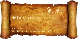Helmly Anita névjegykártya