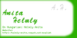 anita helmly business card